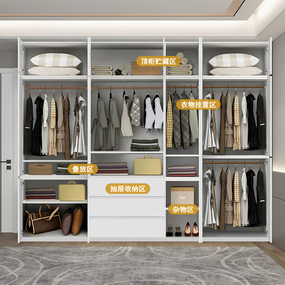 钢虎家用卧室钢制衣柜儿童无甲醛铁皮衣橱出租屋小房间储物组合柜
