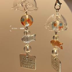 FENG GOLDFISH WIND Chime Pendant D 카메라 카드 장식용 팔찌 구슬 D 보석 액세서리