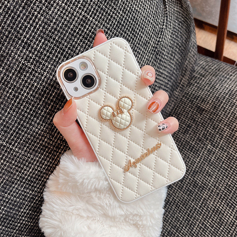 Small fragrant wind Mickey head to apply Apple 13Promax mobile phone protective shell iPhone13 cortex 12 Women's all-bag 11 Cartoon Xs Max Silicone Anti Fall Xr Luxurious X Little Crowns