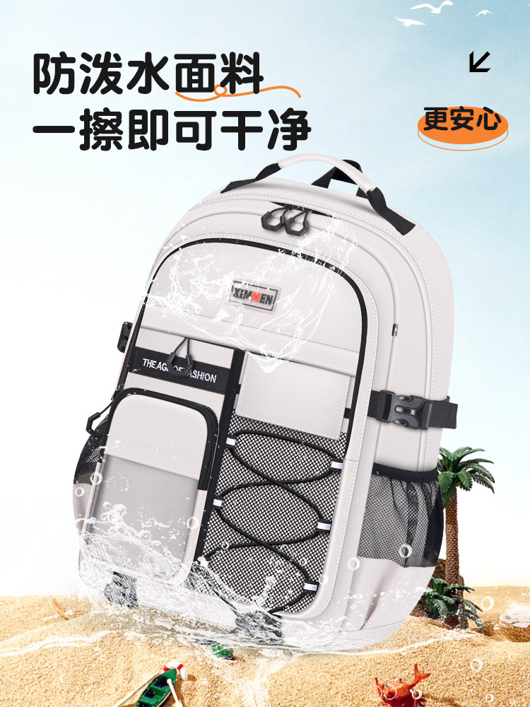 2025 New Model of Schoolbags for Junior High School Girls to Reduce Burden and Protect Spine, Suitable for Middle School, Elementary School, and High School Girls, Large Capacity and Ultra-Light, Also for Boys