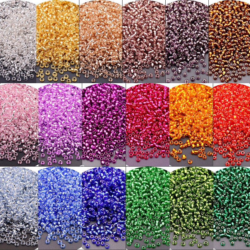 1 5mm High Quality Stained Glass Rice Beads Hand Sewing Garment Embroidery Loose Beads Ornament DIY Hand Hairpin Accessories Beads