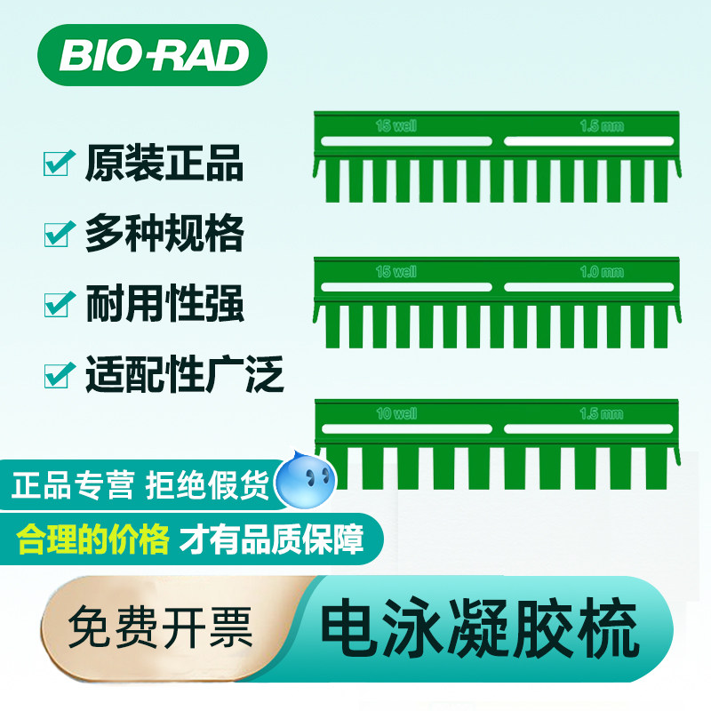 BIO-RAD伯乐加样梳WB电泳凝胶梳子 电泳梭子垂直电泳梳子0.75/1.0/1.5mm 1653360  1653365 1653359 1653366