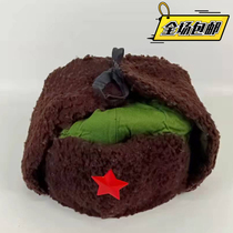 Vintage cotton hat old object red nostalgic collection 7080s old hat museum ornaments film and television props