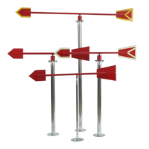 Vent en acier inoxydable jusquà ponctuée Anémomètre Lumineuse à lextérieur Anémomètre rotatif Mark Rod Standard au-dessus de linspection de sécurité