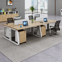 Staff Desk and Chair Combination Simple and Modern 2468 Double Four-Six-Eight-Person Office Desk Workstation Screen