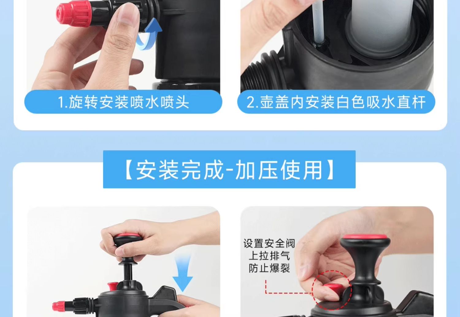 Powerful High-Pressure Car Wash Foam Sprayer, Pneumatic Household Garden Cleaning Spray Bottle for Car Washing