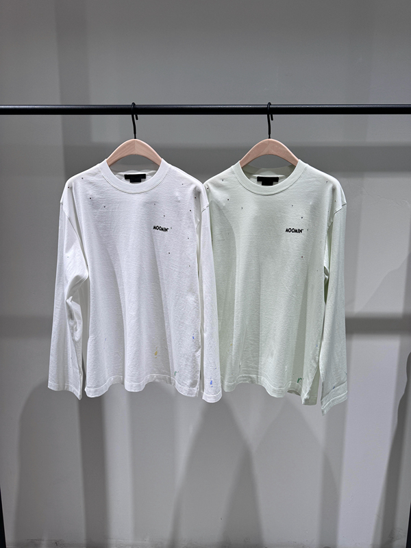 [Co-Branded] Authentic Printed T-Shirt 2026 Summer New Product Long-Staple Cotton Color Diamond Long-Sleeve Mbf2Tee044