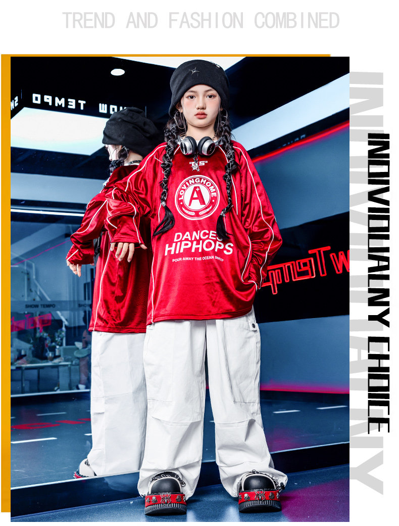 儿童演出服hiphop街舞童装炸街男童潮服套装夏季架子鼓表演服女童 — 10