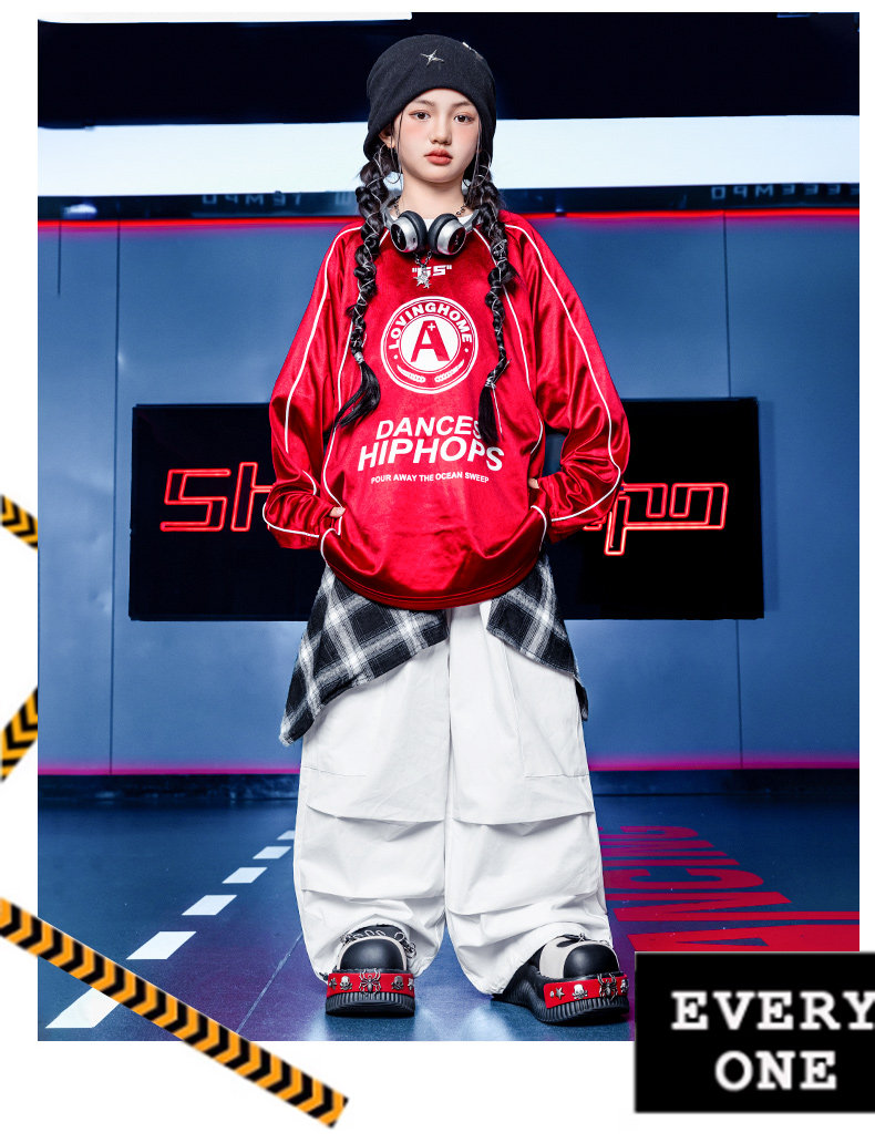 儿童演出服hiphop街舞童装炸街男童潮服套装夏季架子鼓表演服女童 — 12