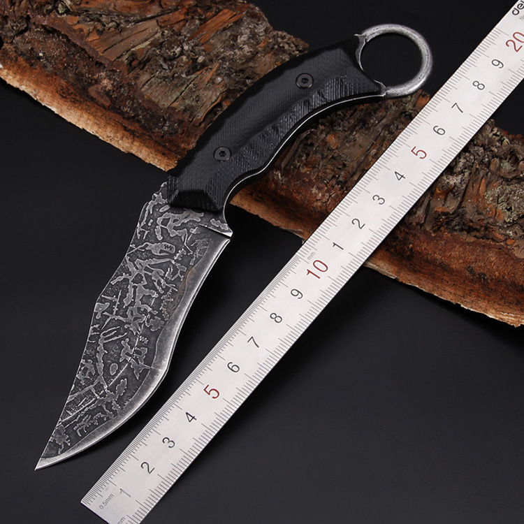 Wild Survival Wilderness Survival Outdoor Knife Self-Defense Knife Self-Defense Knife Blade Claw Knife Tactical Straight Knife