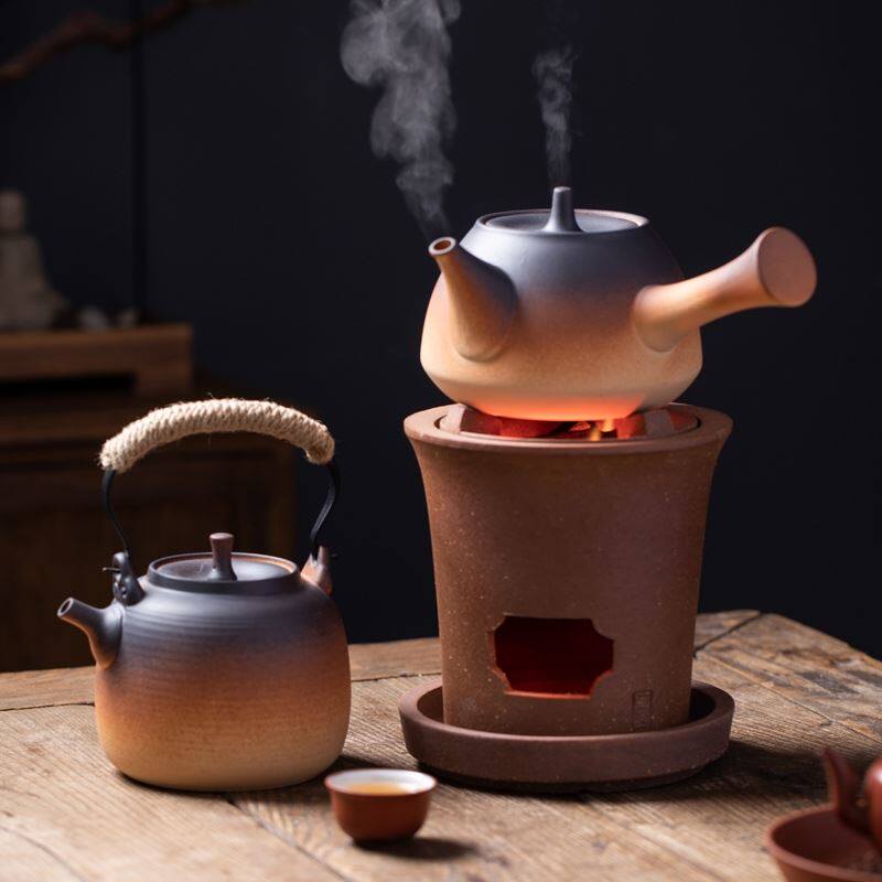 Charcoal fire tea stove charcoal fire ancient method tea maker open fire pot tea set burning charcoal outdoor outdoor burning tea stove to make tea