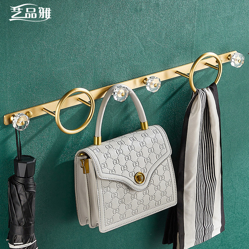 Light extravagant brass hanging clothes hook in door entry clothes hooks Wall hanging wall single acrylic clothes hat hook