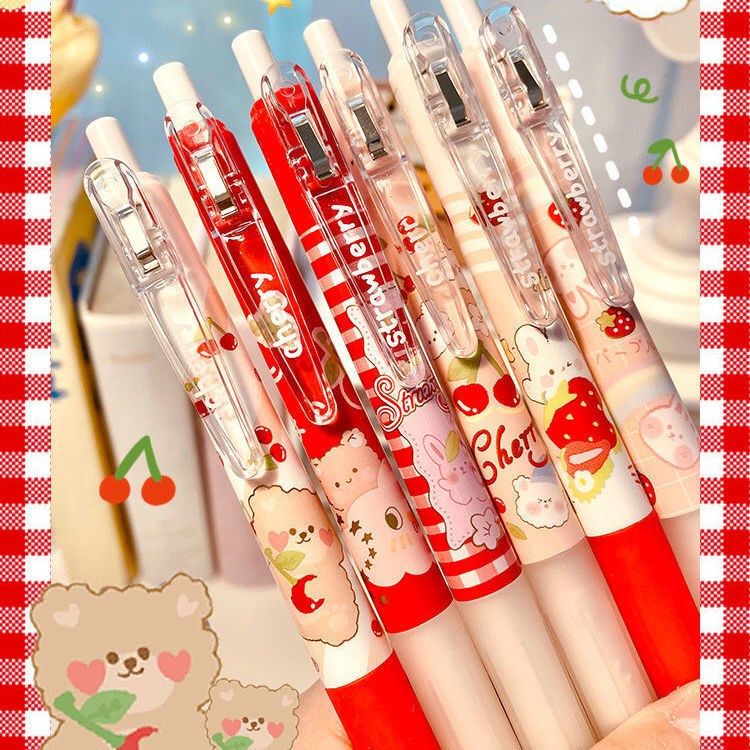 Meat ball pen pen ins high-value student cute neutral pen net red cartoon girl heart press boudoir honey meat ball milk
