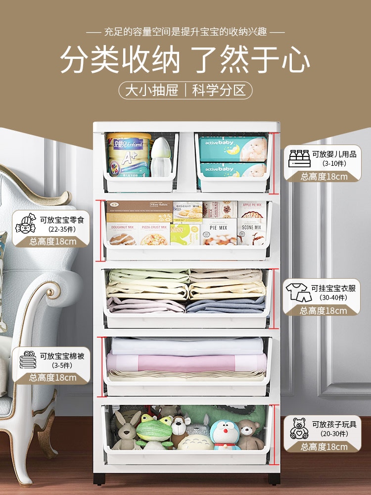 Multifunction storage cabinet drawer-type containing province space living-room storage cabinet baby wardrobe home storage locker