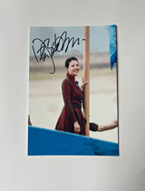 Zhou Haimeis autographed photo official fidelity fan support event peripheral collection autographed gift