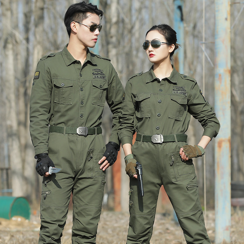 2021 camouflage suit suit cotton breathable physical fitness special warfare army green military training outdoor four seasons overalls men