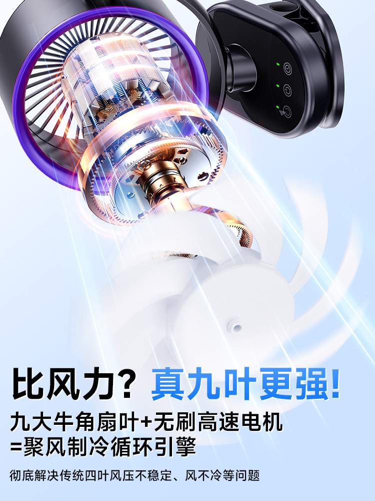 Clip-On Small Fan USB Mini Household Desktop Electric Fan Office Desktop Cooling Strong Wind Clip-On Dormitory Bedside Ultra-Quiet Rechargeable Long-Lasting Cooling Device 2025 New Model F