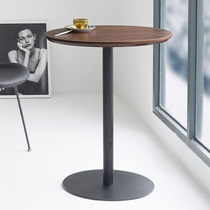 Nordic modern simple round dining table household small apartment solid wood negotiation table living room dining round table coffee table