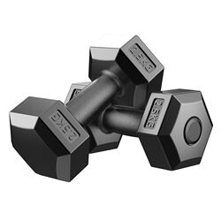 Hexagonal Green Dumbbell Black Home Gym Fitness Equipment Bu