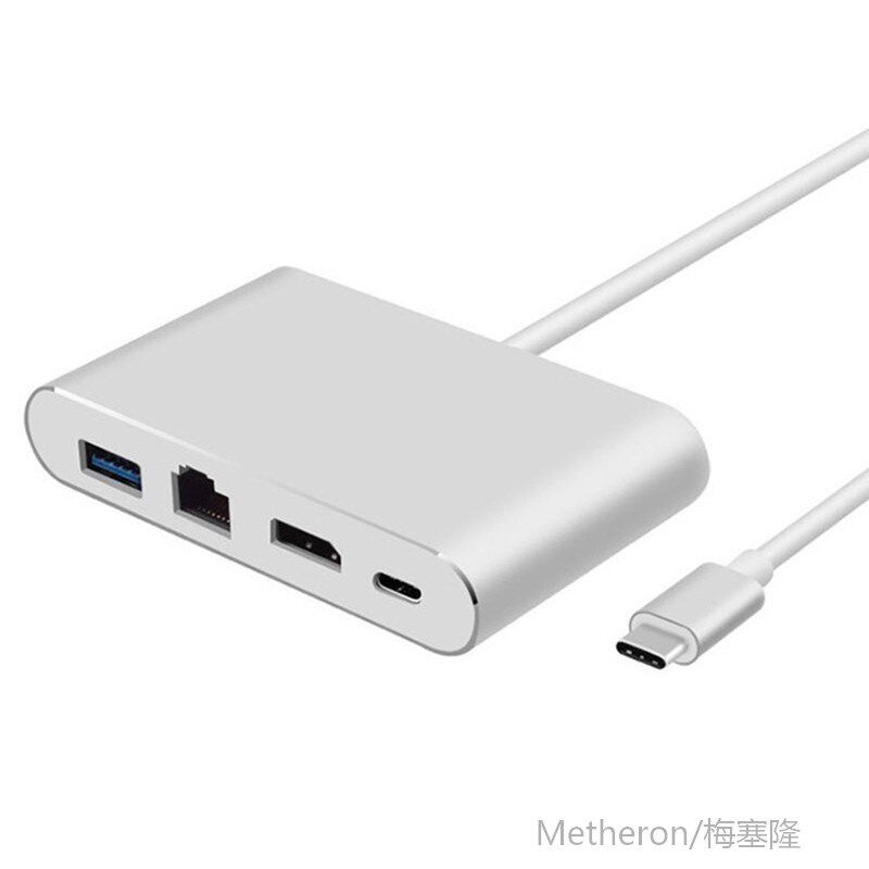 4 in 1 USB Type-C to HDMI 4K RJ45 Gigabit Ethernet Network