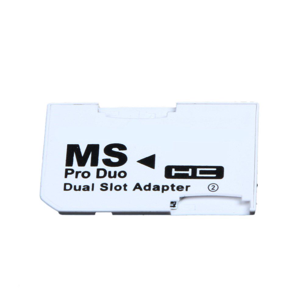 Dual Slot Memory Card Adapter 2 Micro SD HC Cards Converter