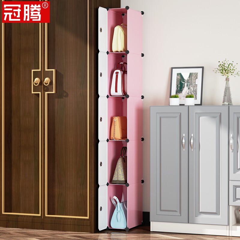 Crack storage cabinet 20cm wide home corner bag cabinet narrow cabinet corner cabinet cabinet girl heart room storage bedroom