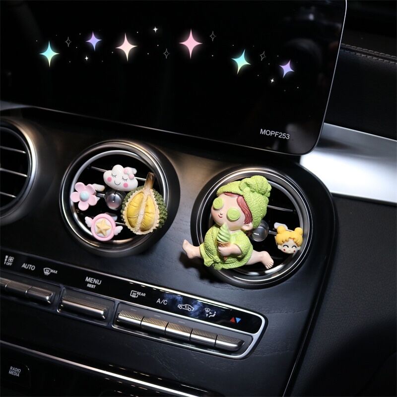 Car Aromatherapy Clip Air Conditioning Air Outlet Car Interior Decoration Cartoon Cute Ornament Car Perfume Interior Supplies