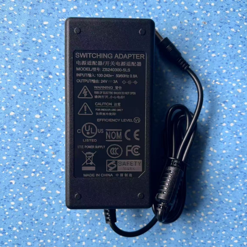 Fujitsu Fi-7140 7240 7160 7260 7030 Scanner Power Adapter Cable 24V3A