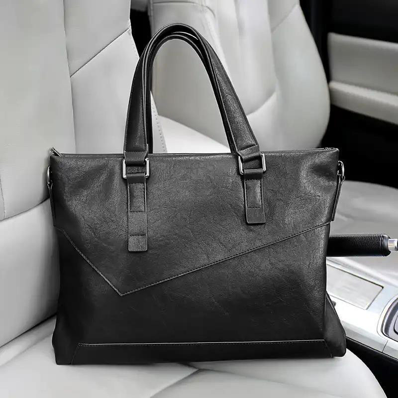 2022 new handbag men's business document bag soft leather shoulder messenger bag men's bag casual clutch bag men's bag