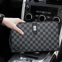 2022 New Fashion Mens Thin PVC Clutch Leather Business Youth Personalized Envelope Bag Genuine Leather Mens Bag