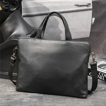 2022 new casual horizontal briefcase trend travel computer bag mens bag genuine leather shoulder Messenger handbag