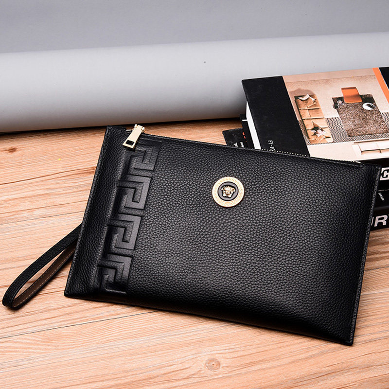 Counter 2022 leather trend clutch bag men's soft leather simple personality clip bag youth