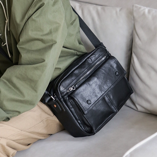 Вместительный и большой мужской рюкзак, сумка на одно плечо, из натуральной кожи