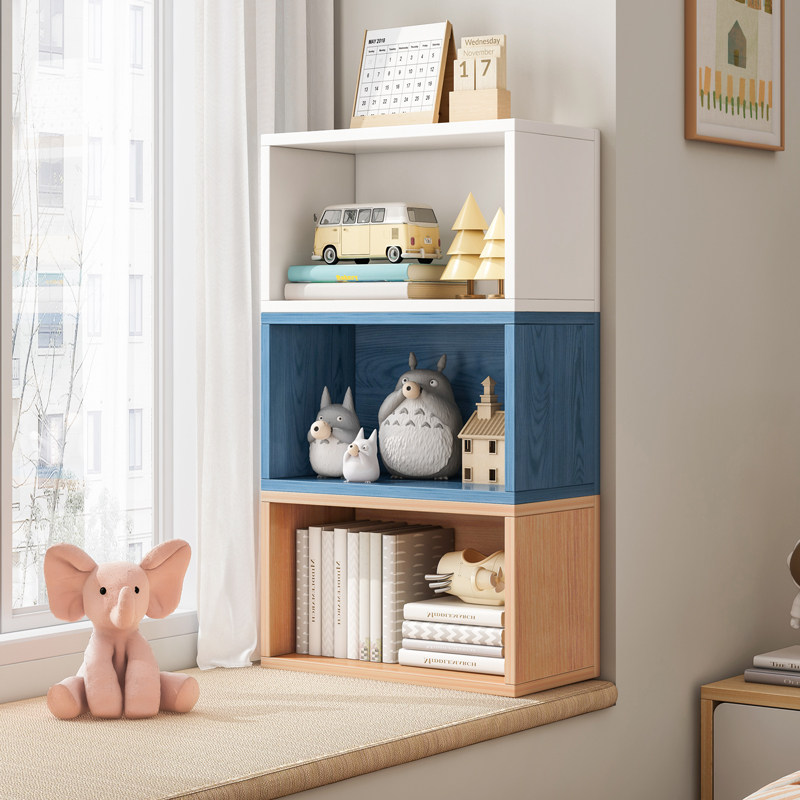 Floating window Bookshelf Sub-partition table Desktop Combination small bookcase desk floor next to the wall Corner Shelve Shelf