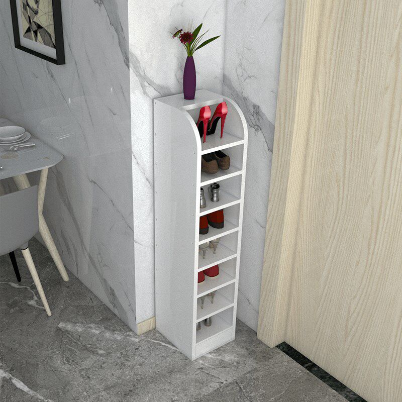 Corner shoe frame small narrow household doorway small size shoe cabinet high vertical large capacity entry small household type white good look