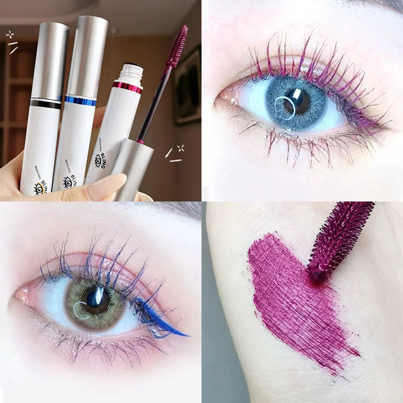 Lengthening curling long dense extra-long base blue mascara, no smudge