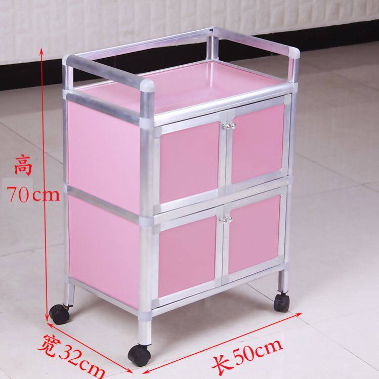 Beauty salon trolley hospital trolley kindergarten morning inspection car with pulley mobile trolley push rack