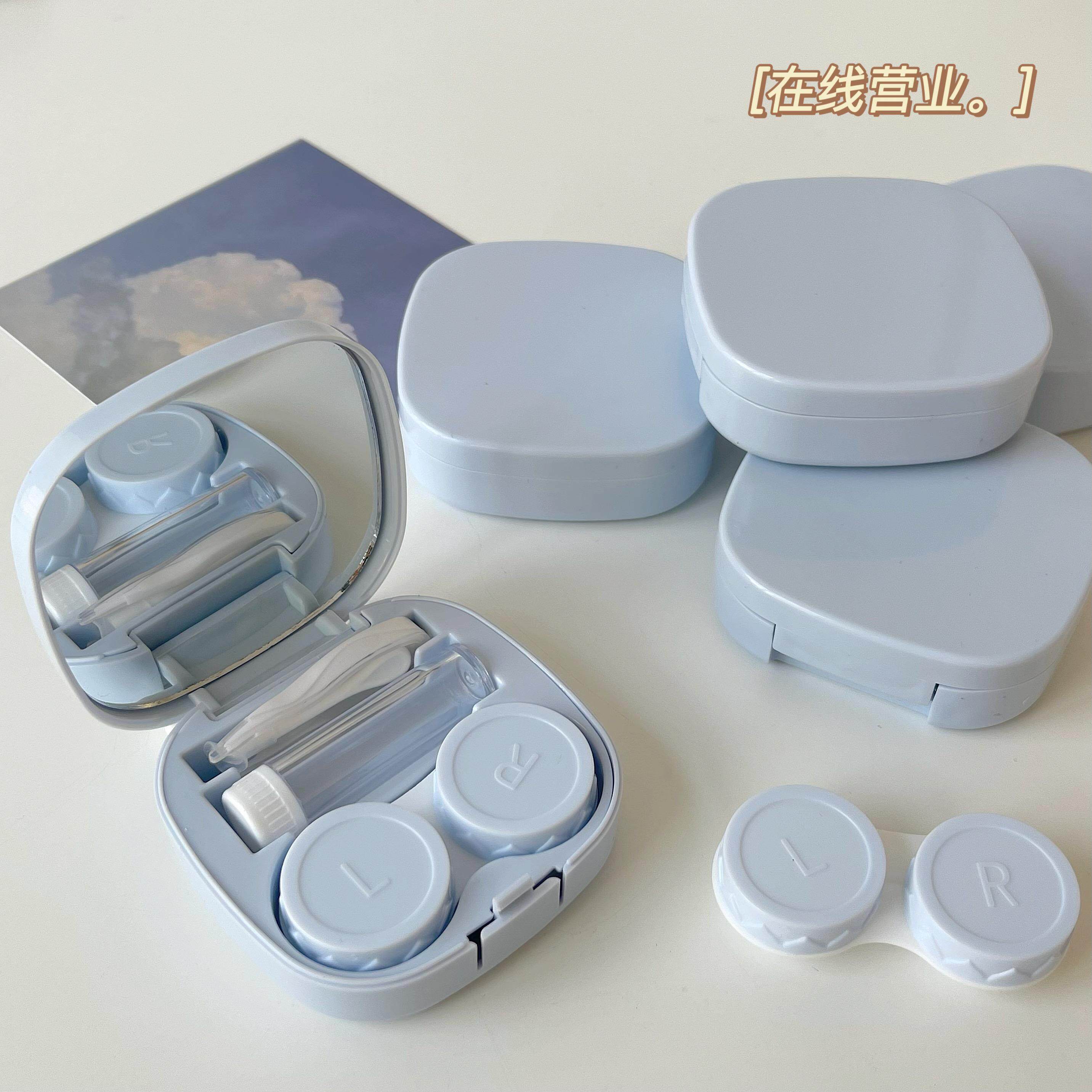 Contact lens tool in Macaron Mikhai Pupil Care Box with Mirror Portable Wear Extract Artificial