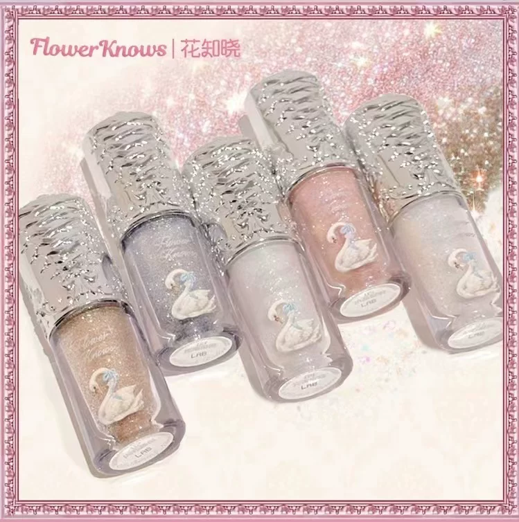 Флюидные тени Flower Knows Swan Ballet 05 Crystal Crack Super Flash Purple Liquid Eyeshadow 0204 Готовы к отправке немедленно