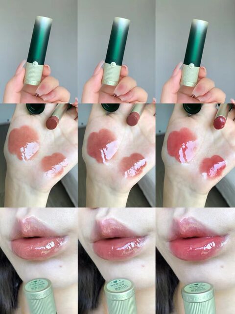 Girlcult Peach Mirror Lipstick Water Glossy Lip Glaze Long-Lasting Film-Forming Moisturizing Plumping Lipstick for Women Non-Stick Cup