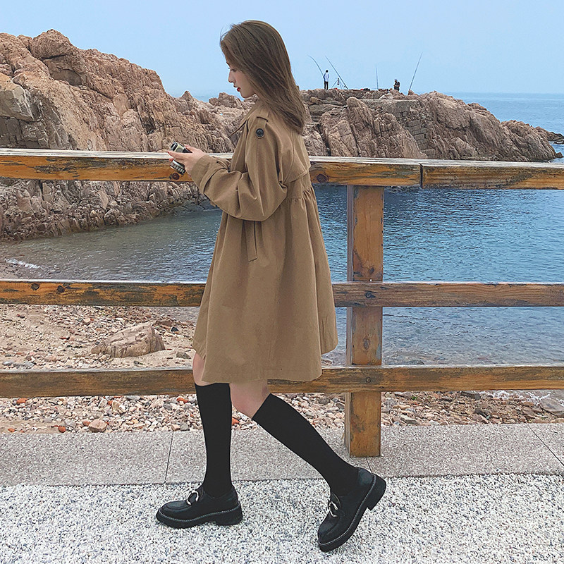 British NEXT ROAD pregnant women's autumn coat winter wear windbreaker belly dress small man sense of luxury in the morning