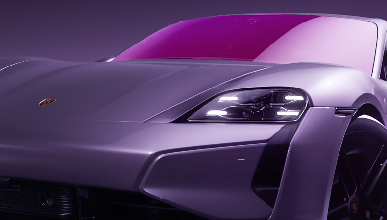 Rose Ghost Car Film Sunscreen Glass Film for Sun Protection, Imperial Heat Insulation Purple Solar Film for Front Windshield Car Glass