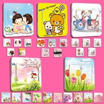 Sarang dust-proof switch cover decorative stickers cartoon wall stickers stickers decorative switch button stickers socket stickers pastoral protection