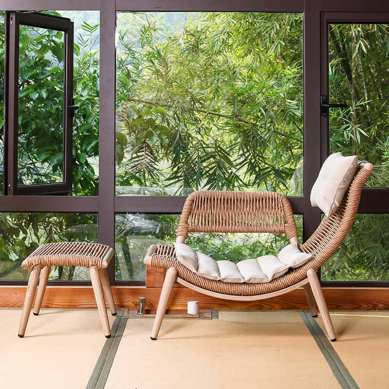 Violet Balcony Virgo Chair Old Man Reserve Chair Backchair Tenglean Chair Windows chair Household Leisure Single-person Lounge