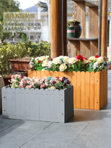 Rectangular flowerpot long balcony special dew narrow planting box day household vegetable plant strawberry indoor