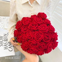 Rose Emulation Flower Living Room Decoration Floral Swing Pieces Table Flowers Furnishing Fake Fancy Bouquet Dry Flowers Photo Props