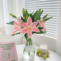 Lily Flowers Living Room Dining Room Dining Room Dining Room Dining Room Table Furnishing Bouquet Interior Room Decoration Floral Furnishing Dry Flowers