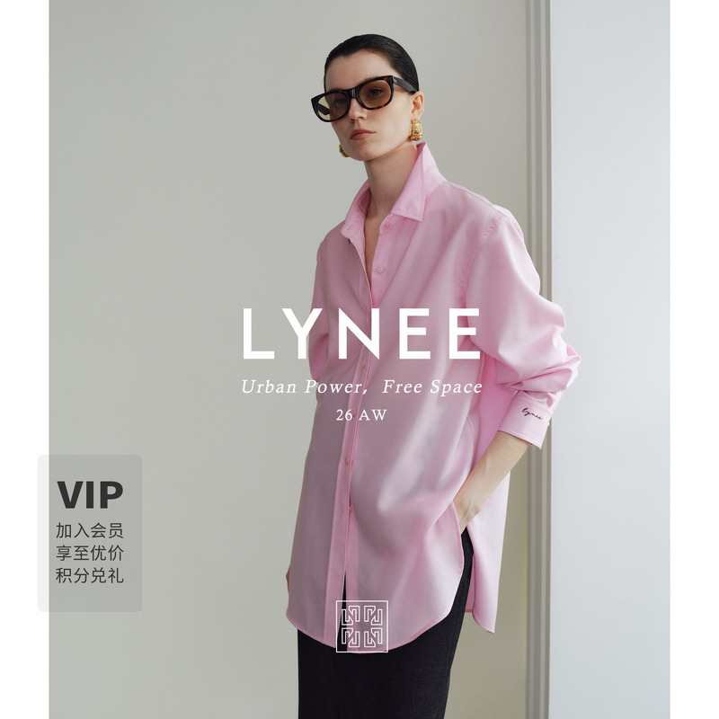 Lynee【Gold Label Ballet Light Pink】Acetate Wool Blouse Versatile Commuting Romantic Pink Loose Top Lynee【Gold Label Ballet Light Pink】Acetate Wool Blouse Versatile Commuting Romantic Pink Loose Top