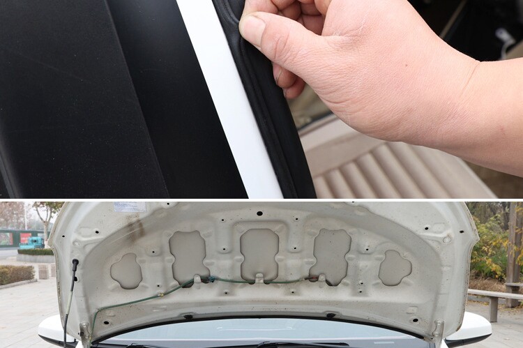 Car Door Seal Strip Soundproof Strip for Small Cars Waterproof Adhesive Strip Sedan Dustproof Silent Door Gap Universal Double-Layer Door Strip