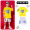 6052 yellow heart top+7022 blue (white) shorts+white baseball cap+white napkin socks